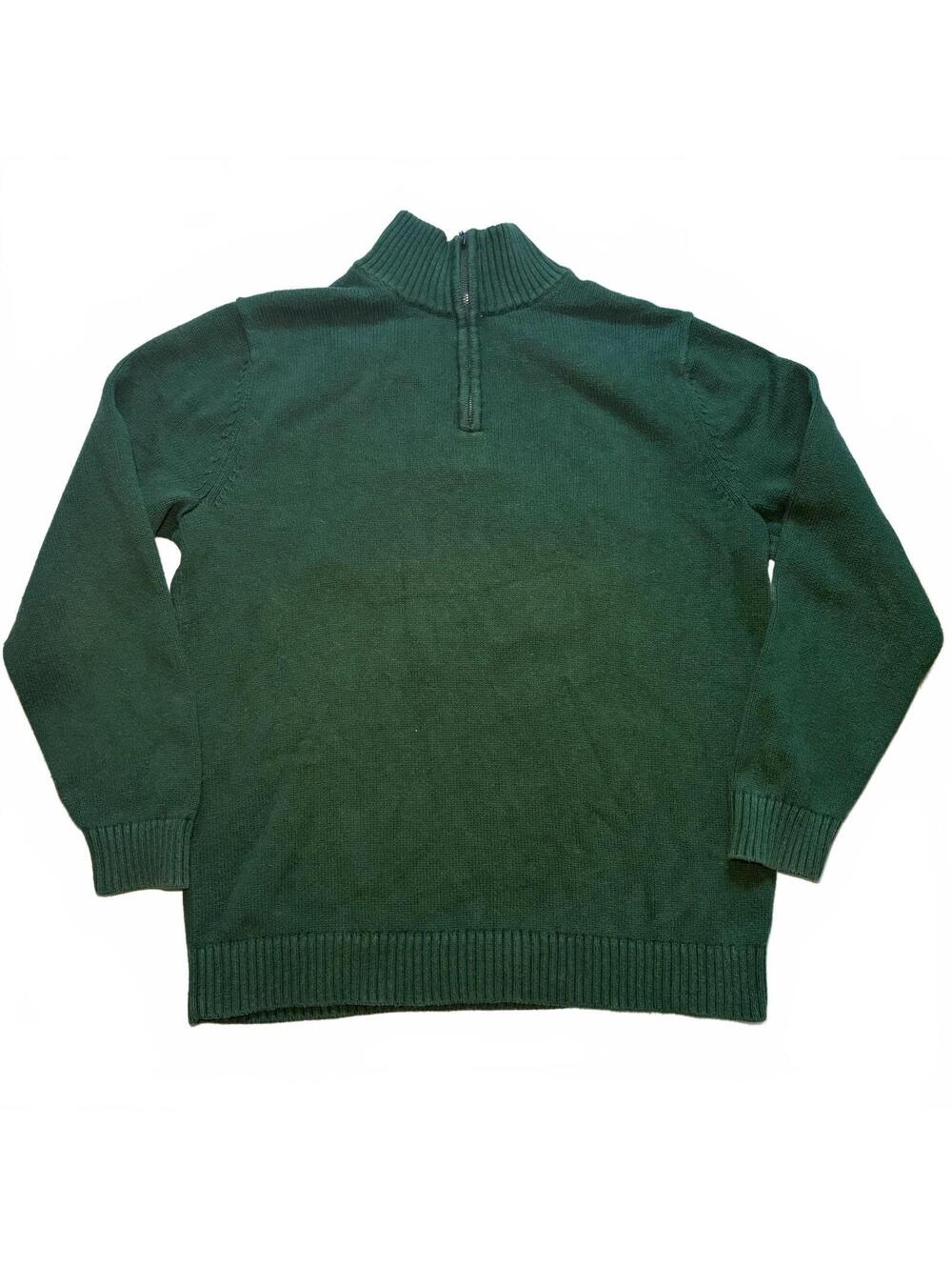 L.L. Bean Men's XL Tall Green 100% Cotton Quarter Zip Sweater Gorpcore Preppy
